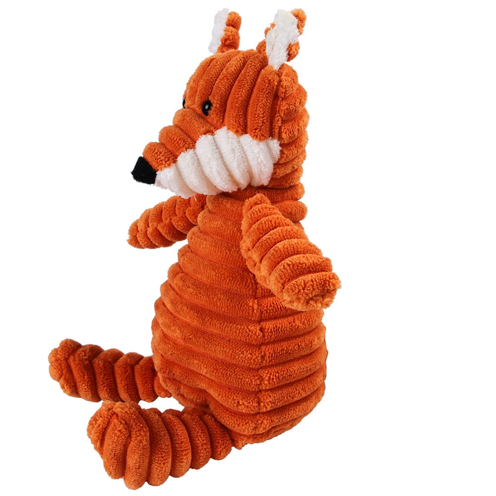 Corduroy Plush Squeaky Bite Resistant Pet Toys