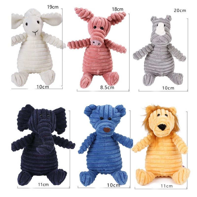 Corduroy Plush Squeaky Bite Resistant Pet Toys
