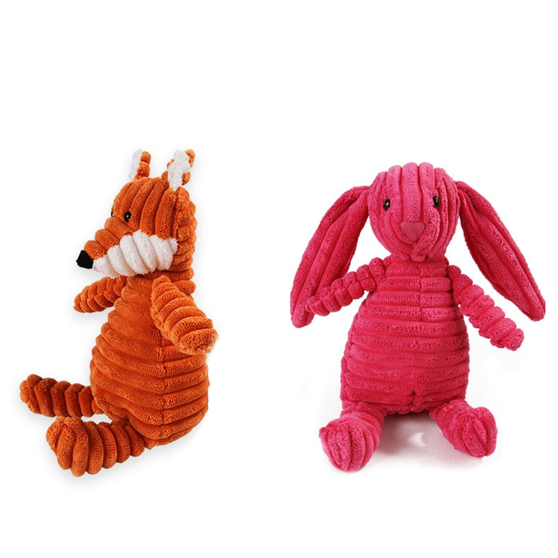 Corduroy Plush Squeaky Bite Resistant Pet Toys
