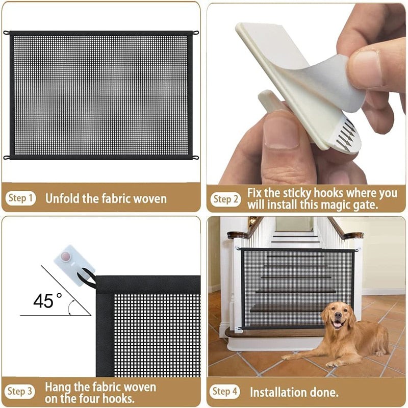 Pet Barrier Fences With 4Pcs Hook