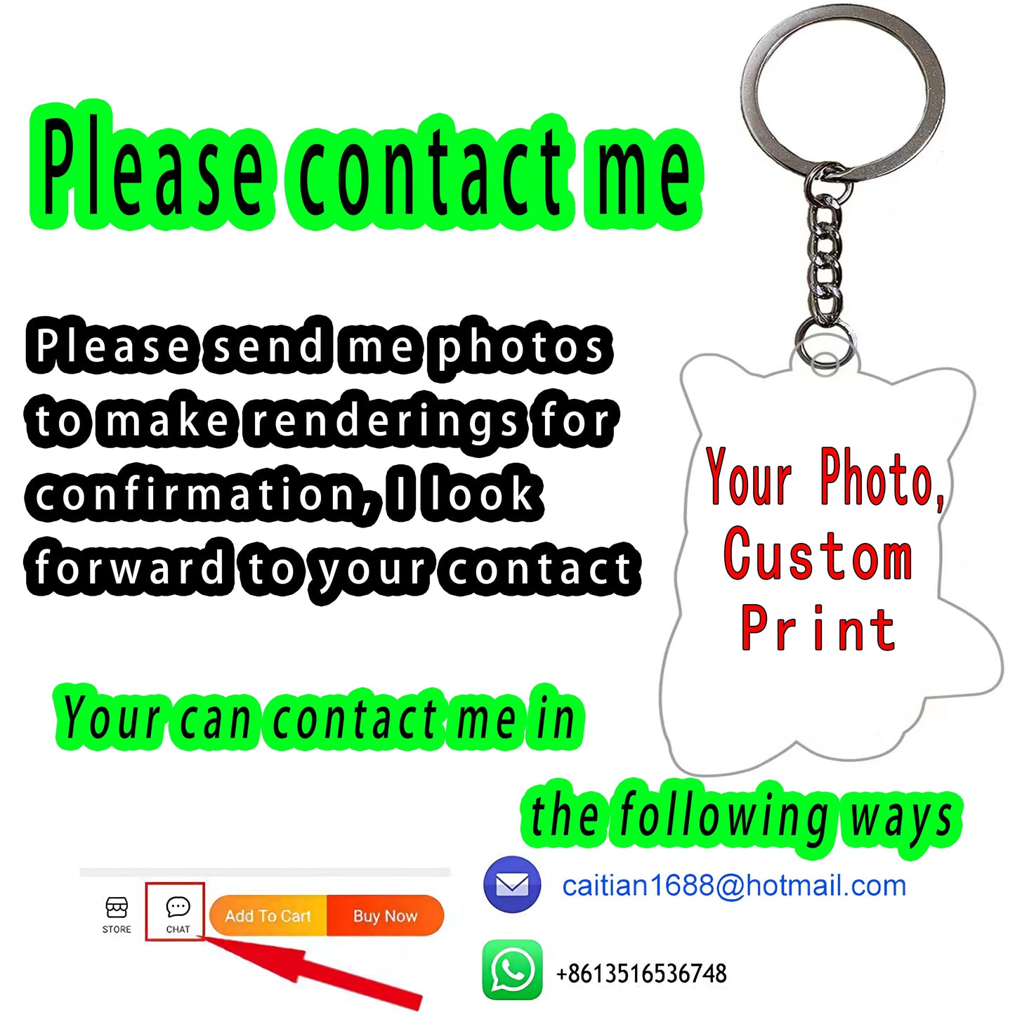 Custom Logo Acrylic Keychain