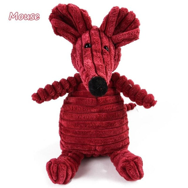 Corduroy Plush Squeaky Bite Resistant Pet Toys