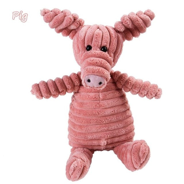 Corduroy Plush Squeaky Bite Resistant Pet Toys