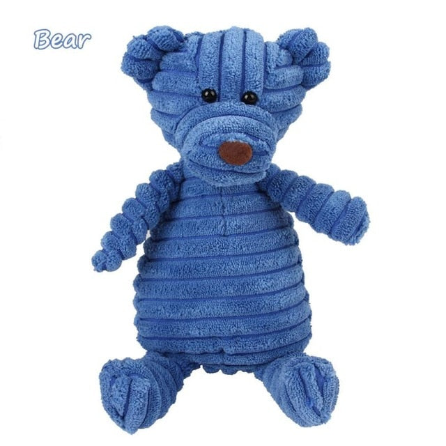 Corduroy Plush Squeaky Bite Resistant Pet Toys