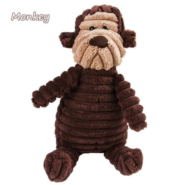 Corduroy Plush Squeaky Bite Resistant Pet Toys