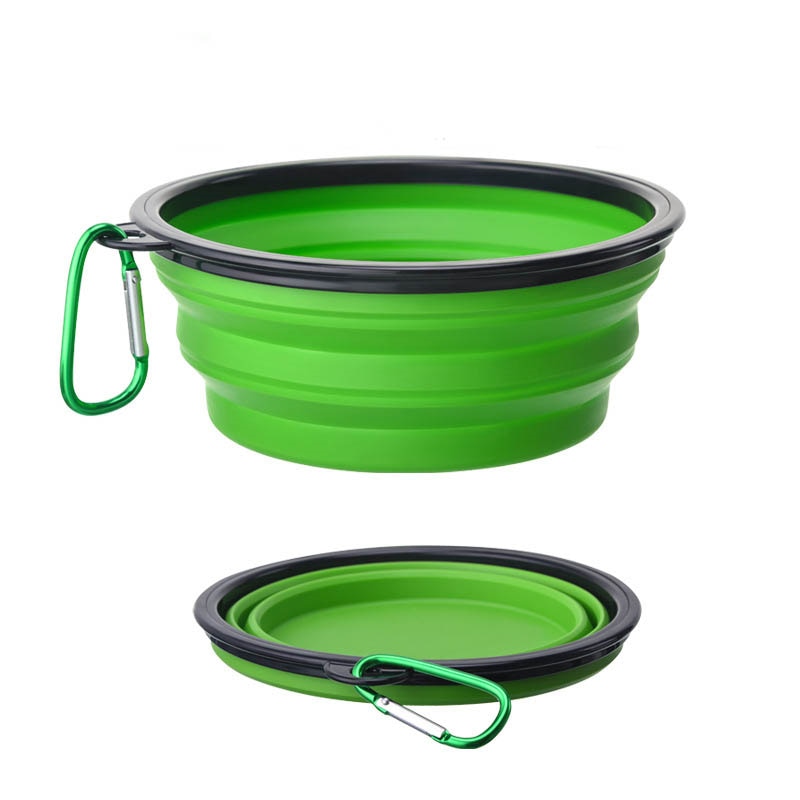 350/1000ml Outdoor Travel Portable Pet Food Container Feeder Dish Bowl