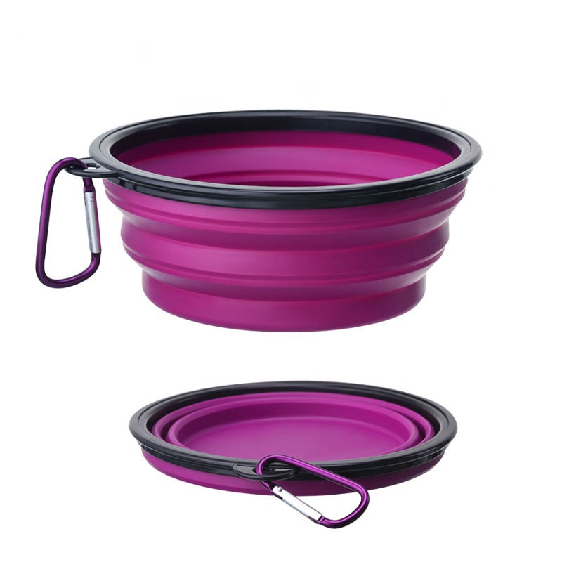 350/1000ml Outdoor Travel Portable Pet Food Container Feeder Dish Bowl