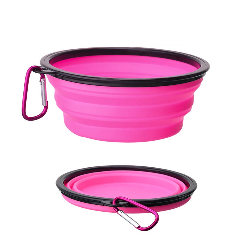 350/1000ml Outdoor Travel Portable Pet Food Container Feeder Dish Bowl