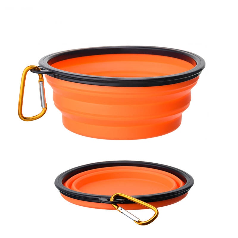 350/1000ml Outdoor Travel Portable Pet Food Container Feeder Dish Bowl