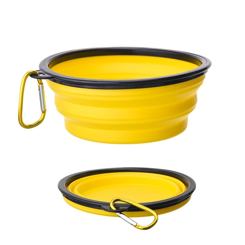 350/1000ml Outdoor Travel Portable Pet Food Container Feeder Dish Bowl